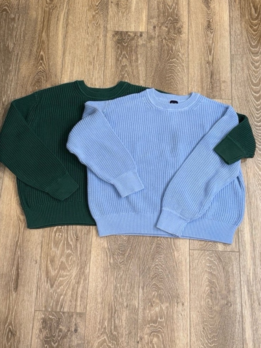 2 GAP  Crewneck Sweaters- Blue and Green